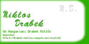 miklos drabek business card
